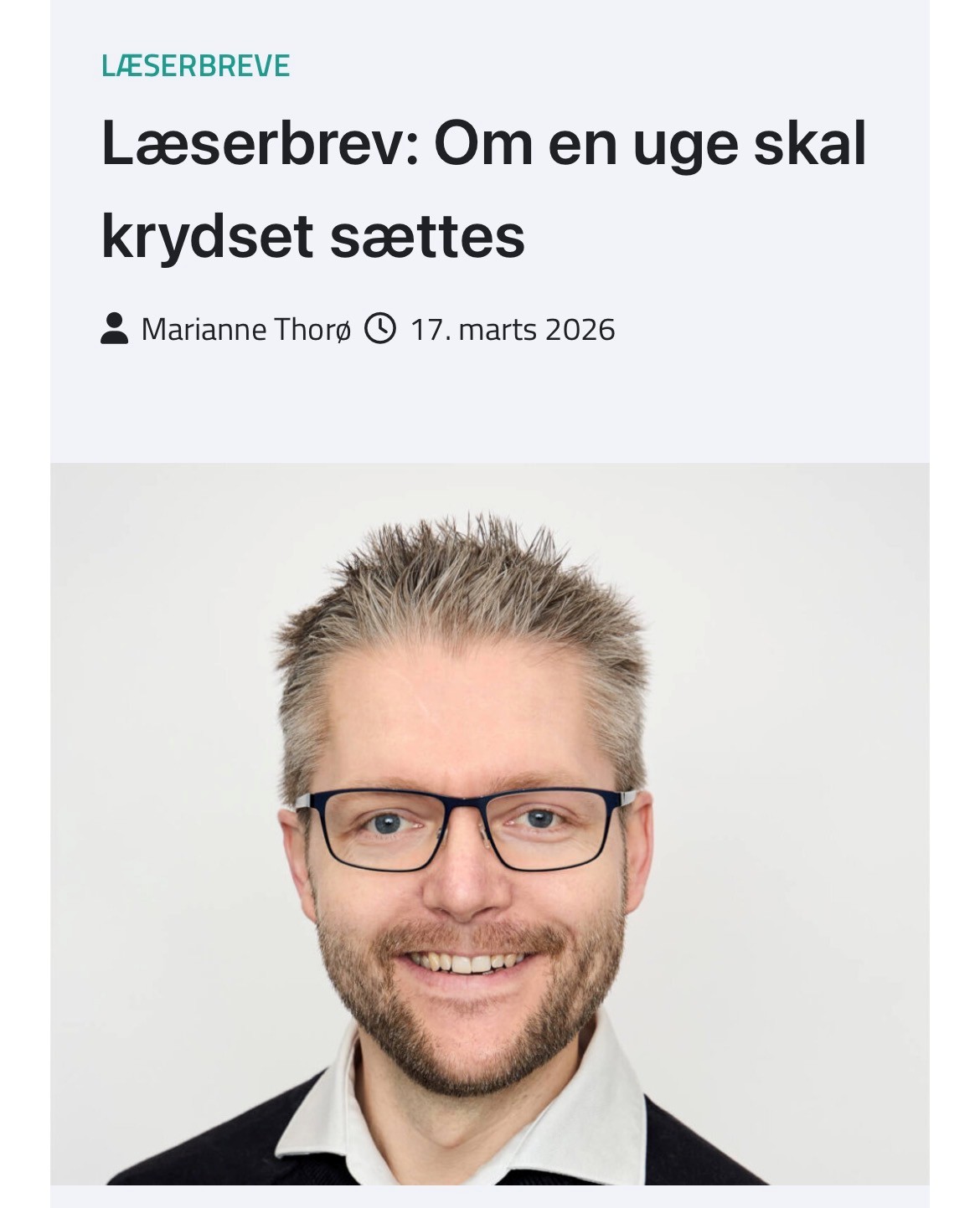 Om en uge skal krydset sættes
